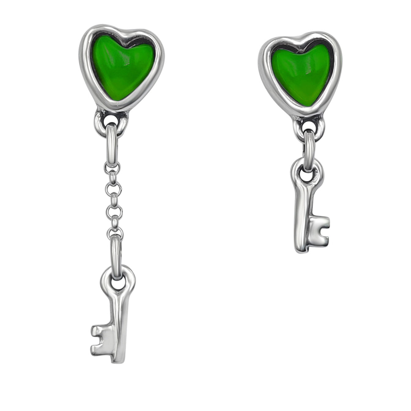 Pendientes Plata " Love Key " La Locura De Marnie