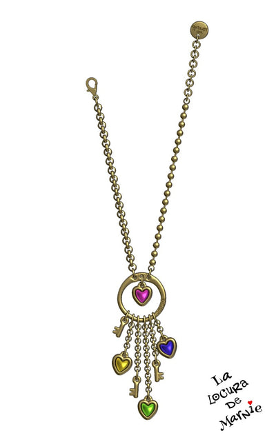 Collar " Love Key " Corazónes colgantes La Locura De Marnie