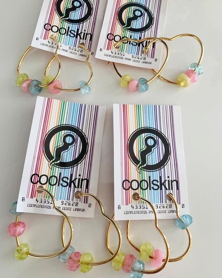 Aretes Corazón con piedras COOLSKIN